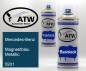 Preview: Mercedes-Benz, Magnetitblau Metallic, 5931: 400ml Sprühdose + 400ml Klarlack - Set, von ATW Autoteile West.